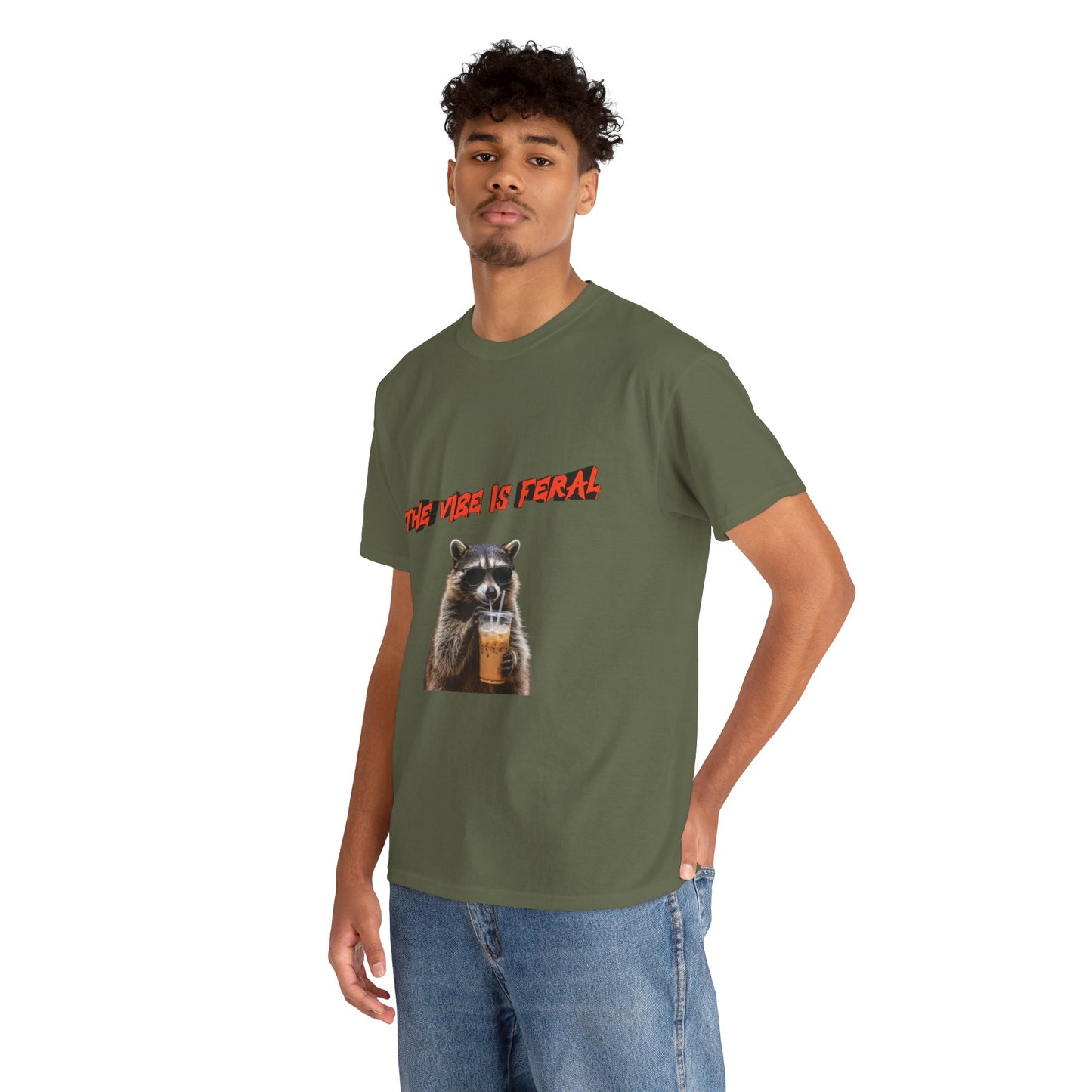 "The Vibe Is Feral" Raccoon T-Shirt