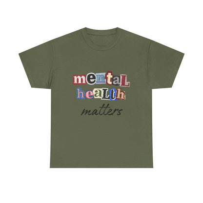 Typography Mental Health Matters Unisex T-Shirt