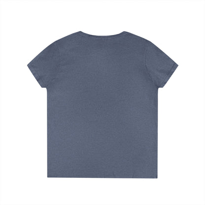 EDS Pledge Ladies' V-Neck T-Shirt (Baby Blue/White Logo)