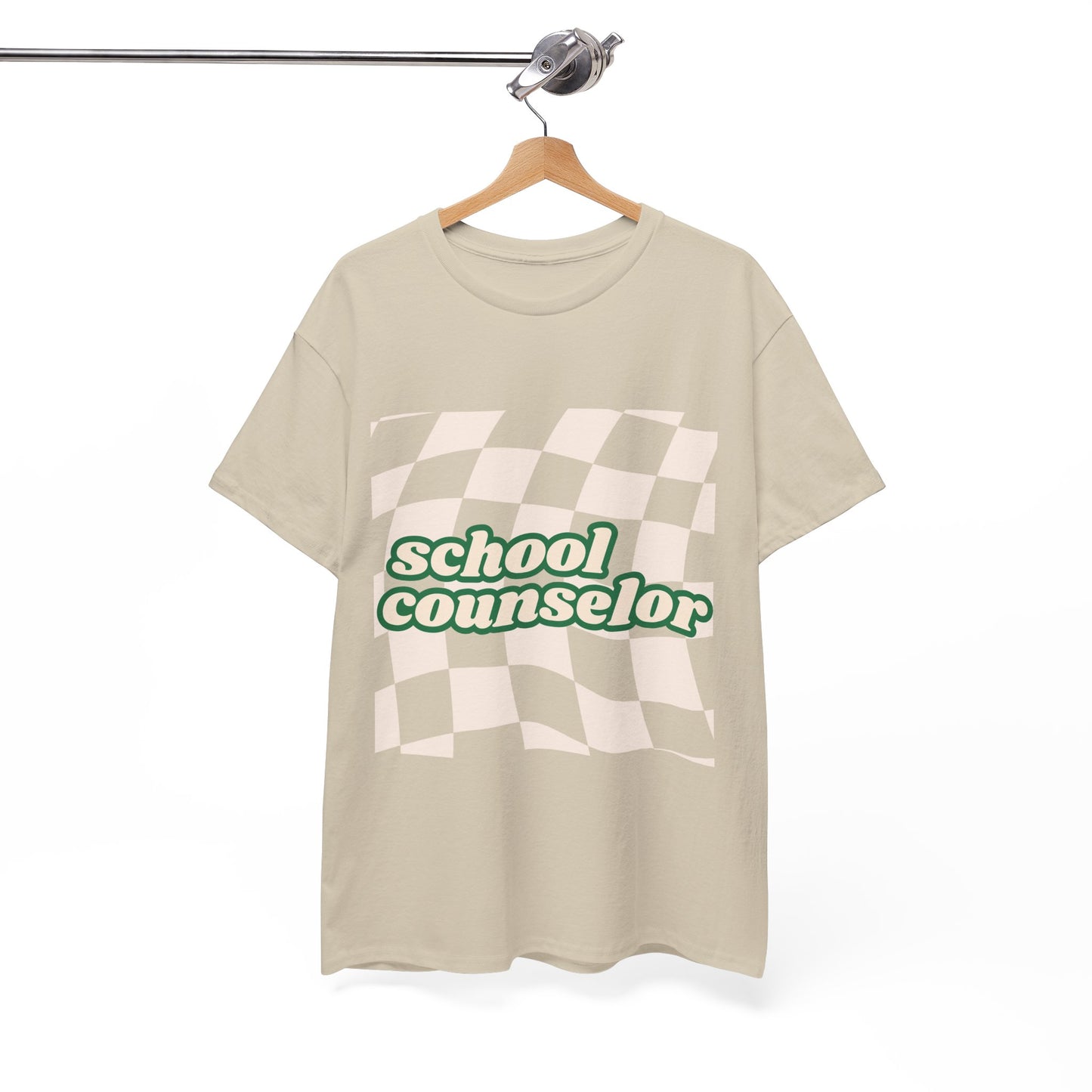 Retro Checkered School Counselor Unisex T‑Shirt
