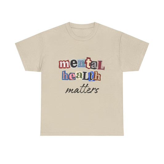 Typography Mental Health Matters Unisex T-Shirt