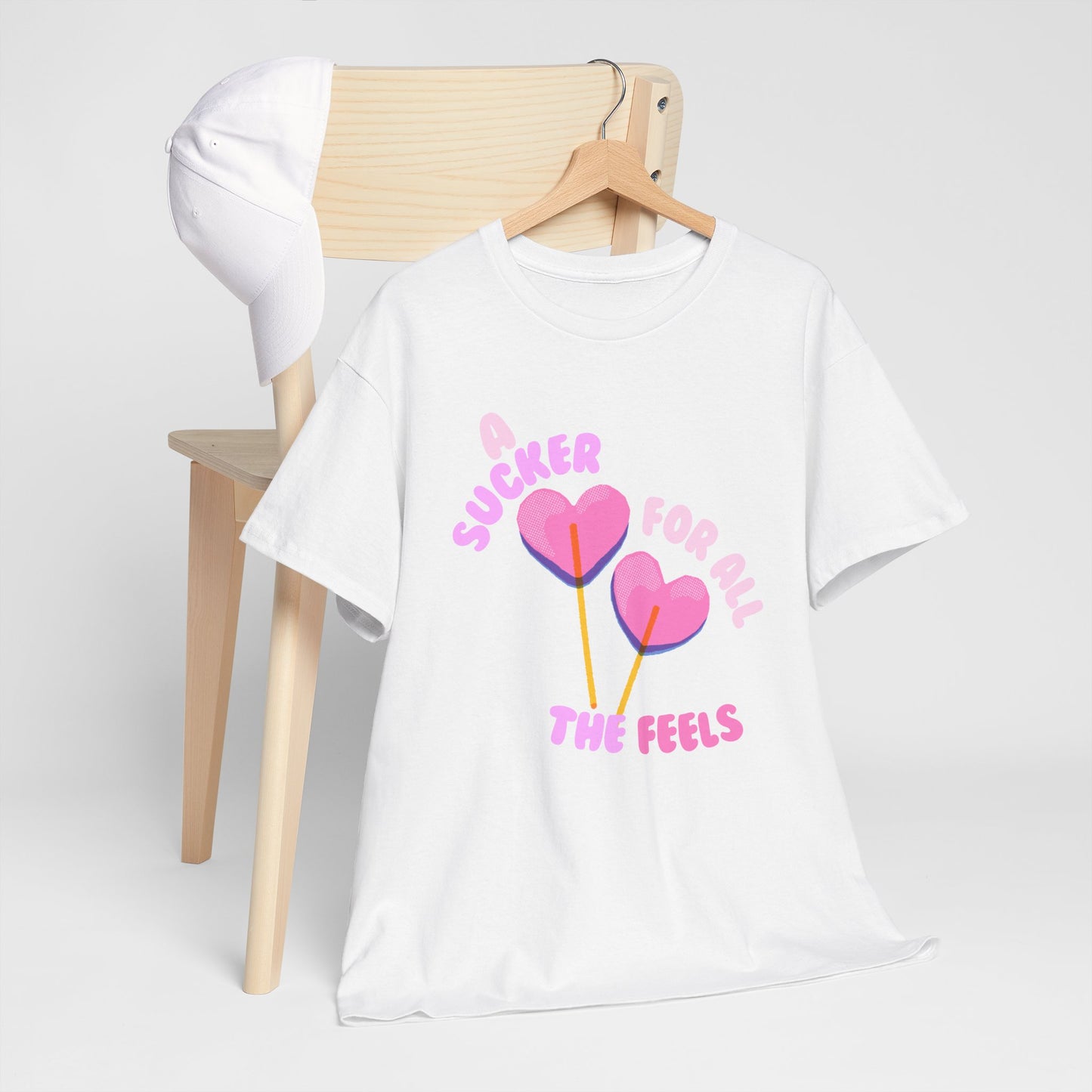 "A Sucker For All The Feels" Heart Lollipop Unisex T-Shirt
