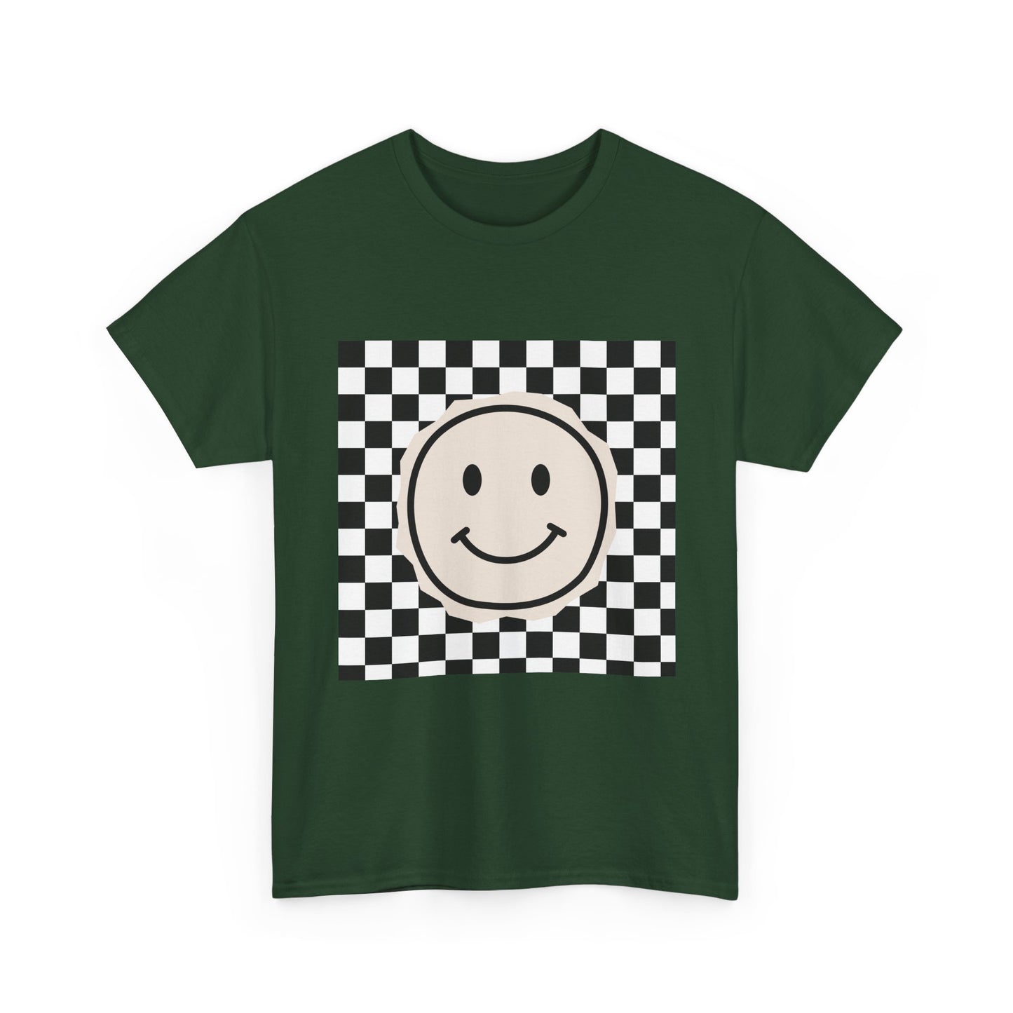 B&W Smiley Checkerboard Unisex T-Shirt