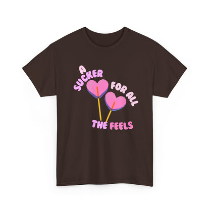 "A Sucker For All The Feels" Heart Lollipop Unisex T-Shirt