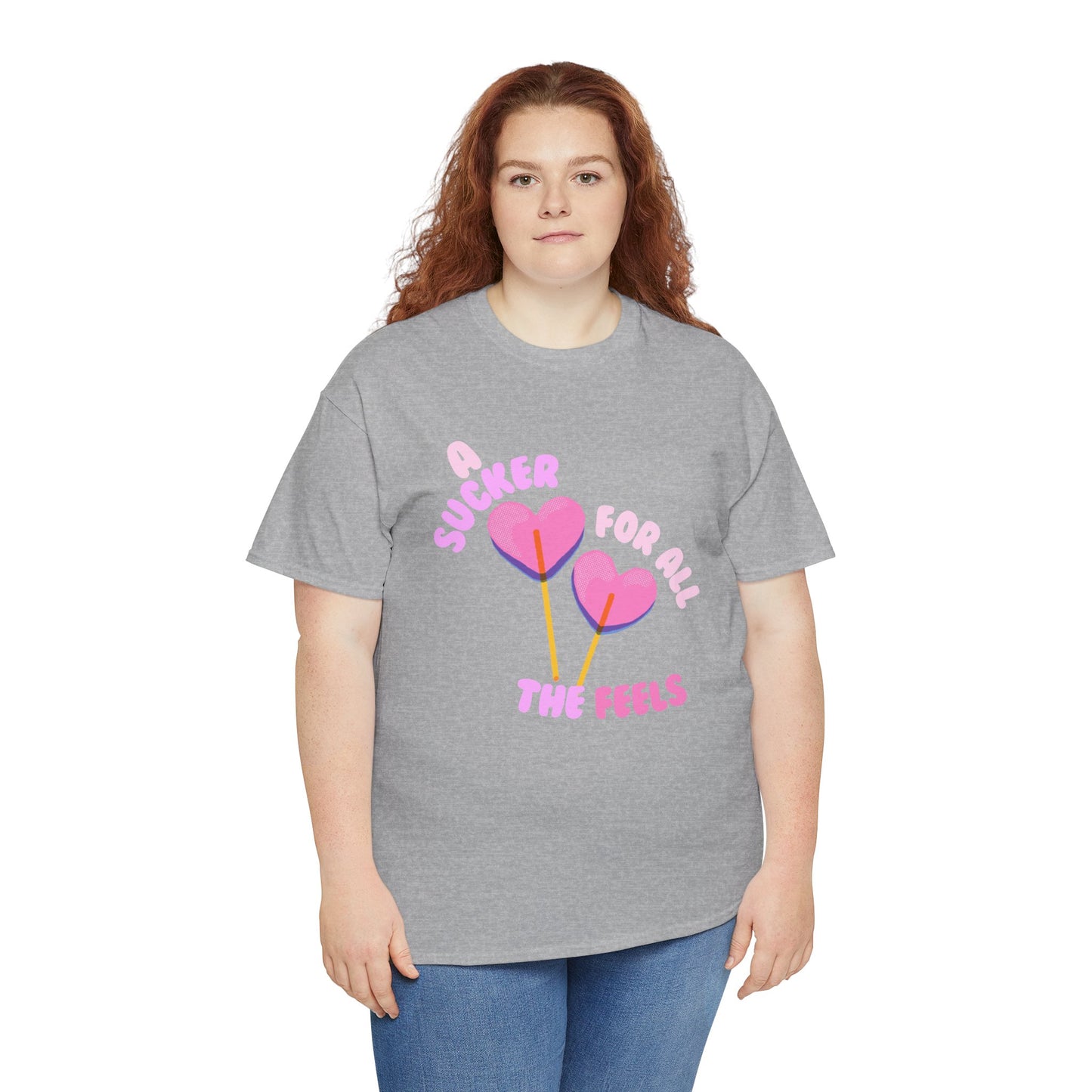 "A Sucker For All The Feels" Heart Lollipop Unisex T-Shirt