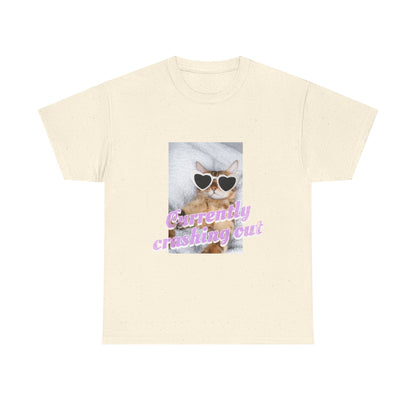 "Currently Crashing Out" Cat T-Shirt