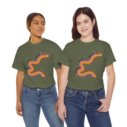 "Healing is not linear" Retro Rainbow Unisex T-Shirt