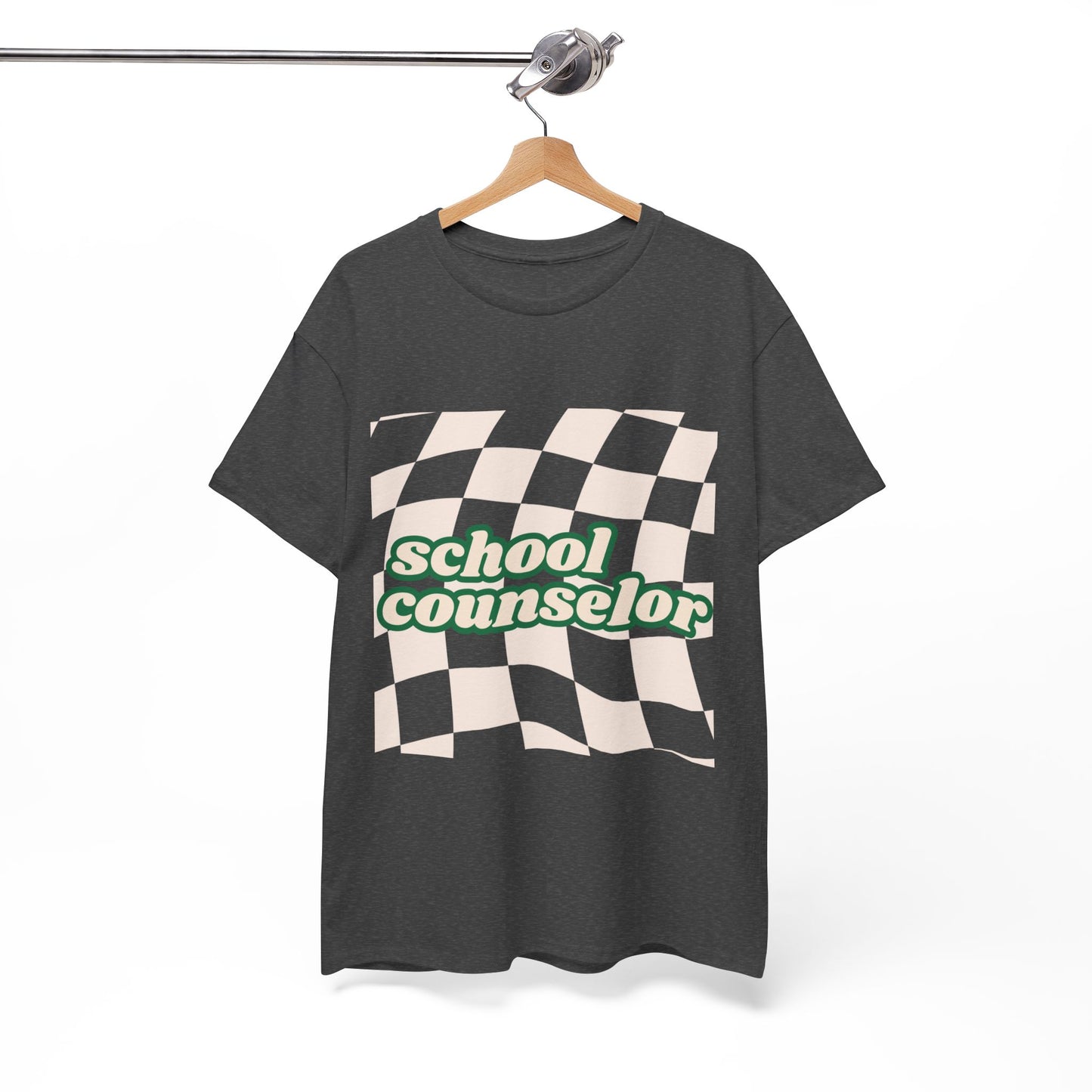 Retro Checkered School Counselor Unisex T‑Shirt