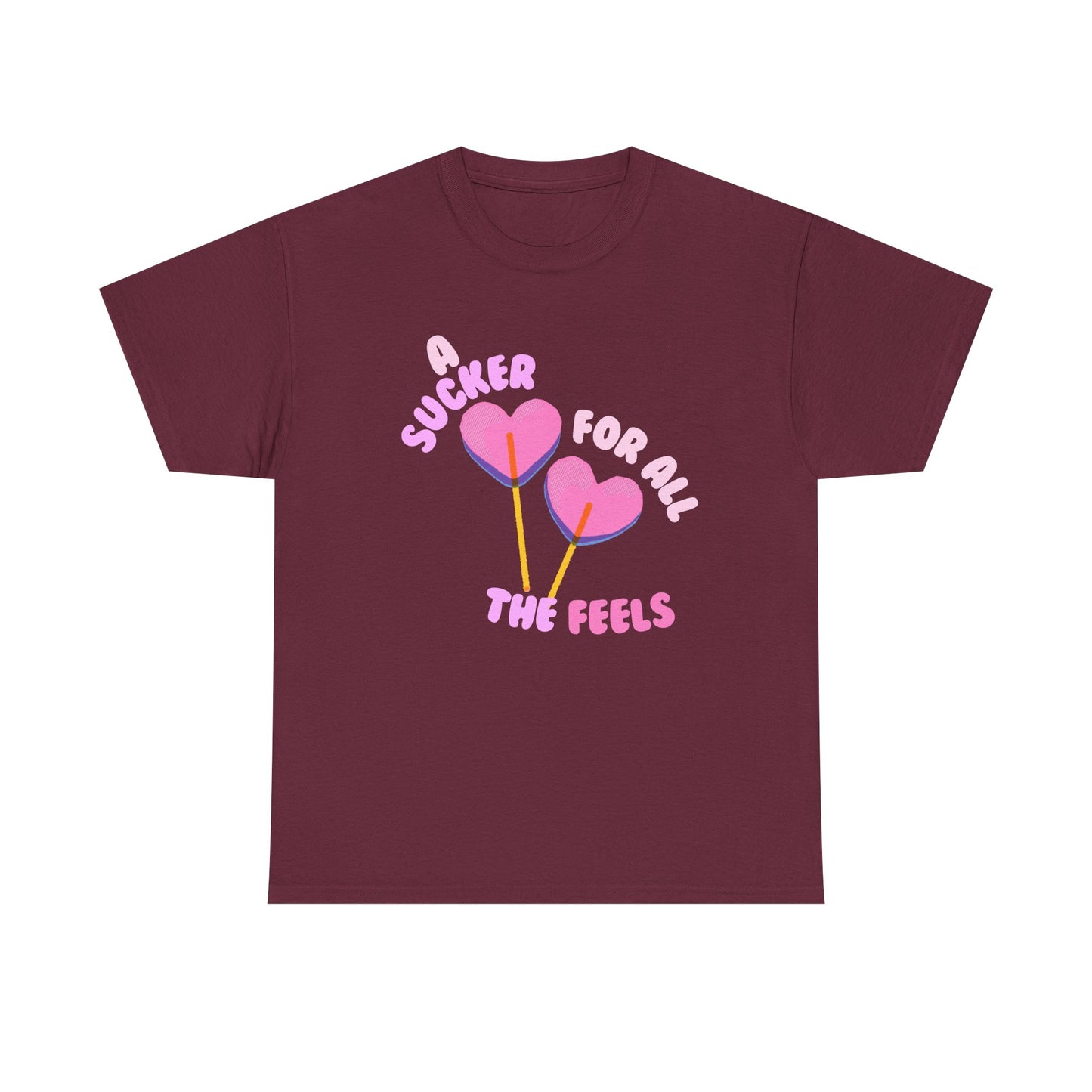 "A Sucker For All The Feels" Heart Lollipop Unisex T-Shirt