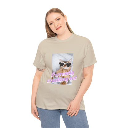 "Currently Crashing Out" Cat T-Shirt