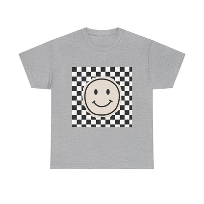 B&W Smiley Checkerboard Unisex T-Shirt