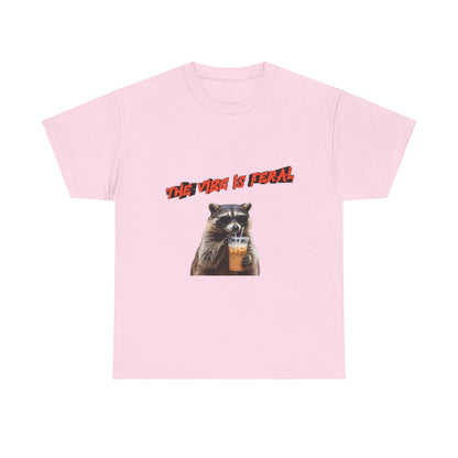 "The Vibe Is Feral" Raccoon T-Shirt