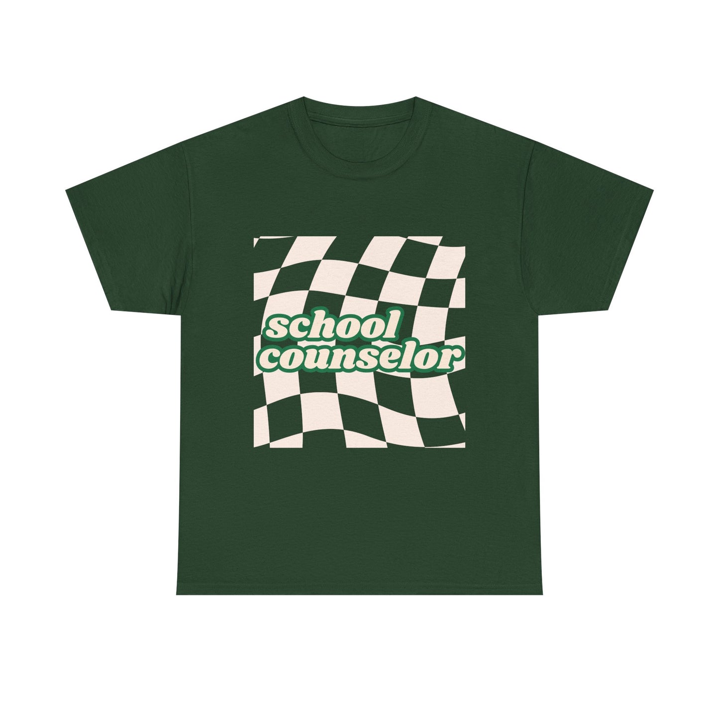 Retro Checkered School Counselor Unisex T‑Shirt