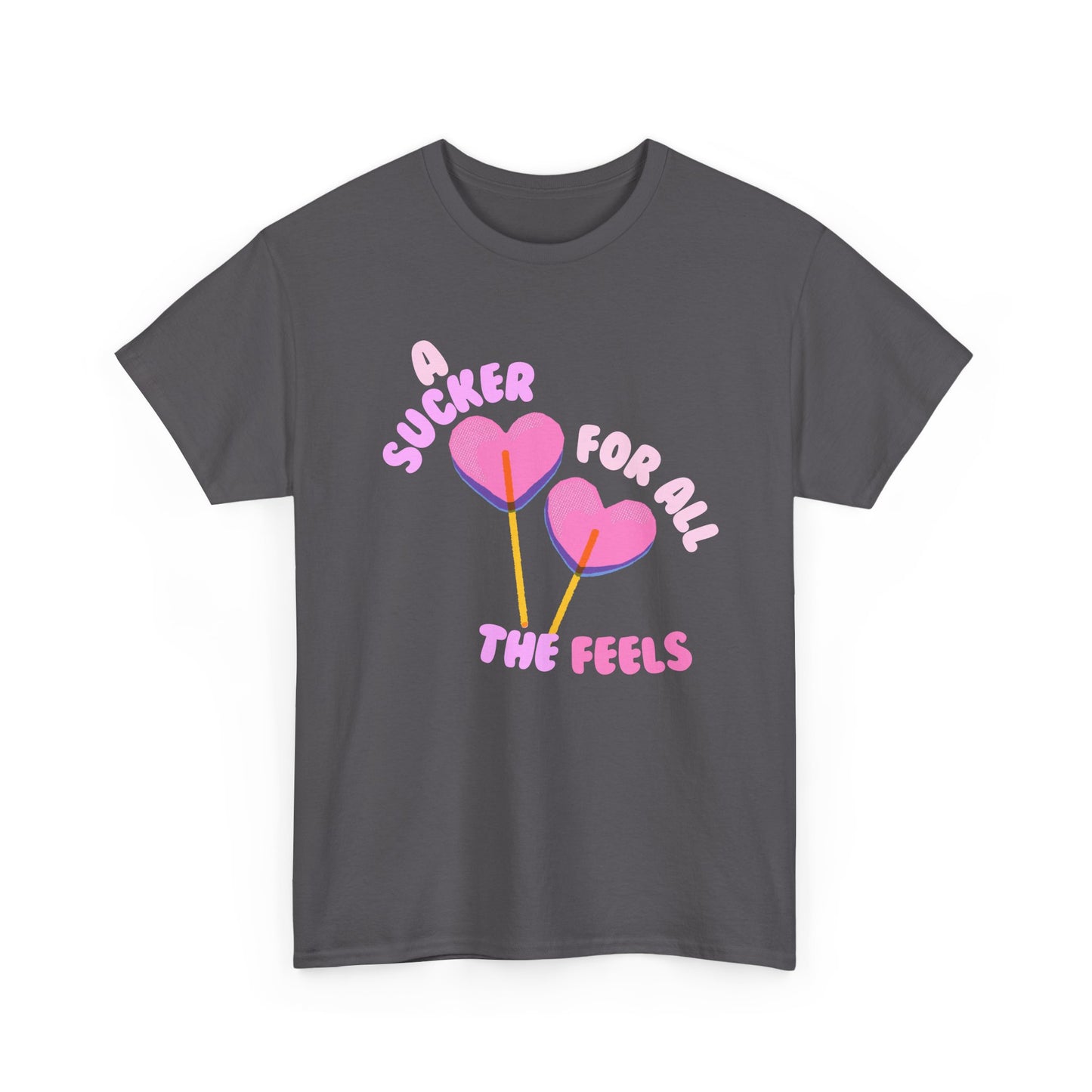 "A Sucker For All The Feels" Heart Lollipop Unisex T-Shirt