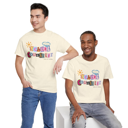 Typography School Counselor "Rain or Shine" Unisex T-Shirt