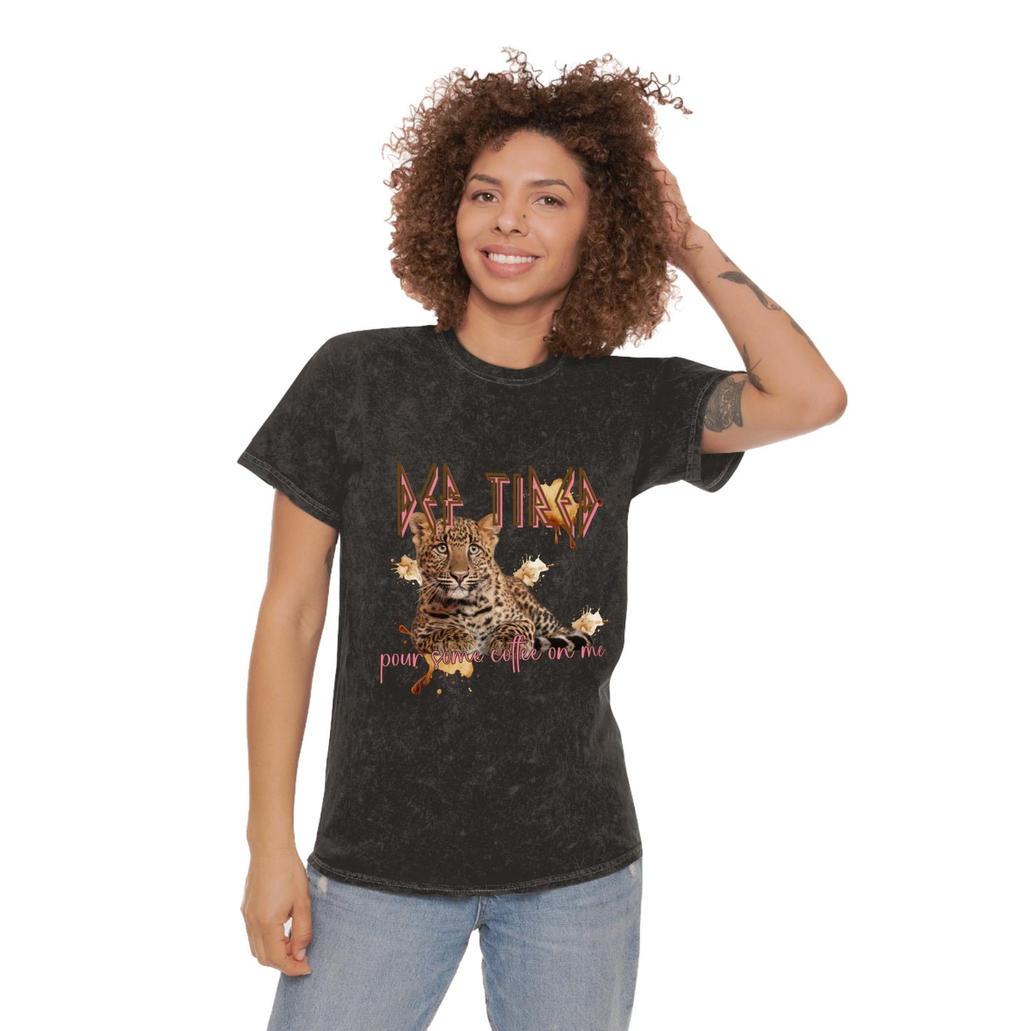 Retro Mineral-Wash "Def Tired" T-Shirt