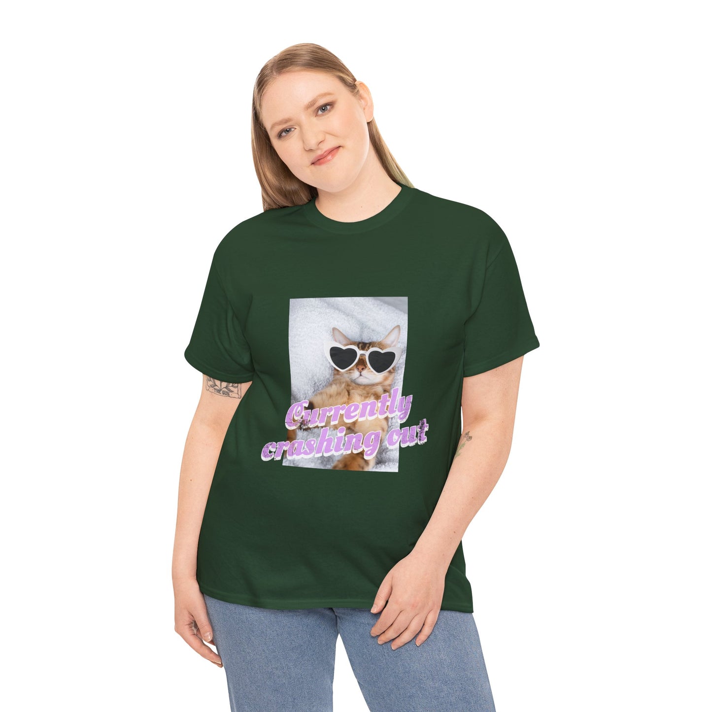 "Currently Crashing Out" Cat T-Shirt