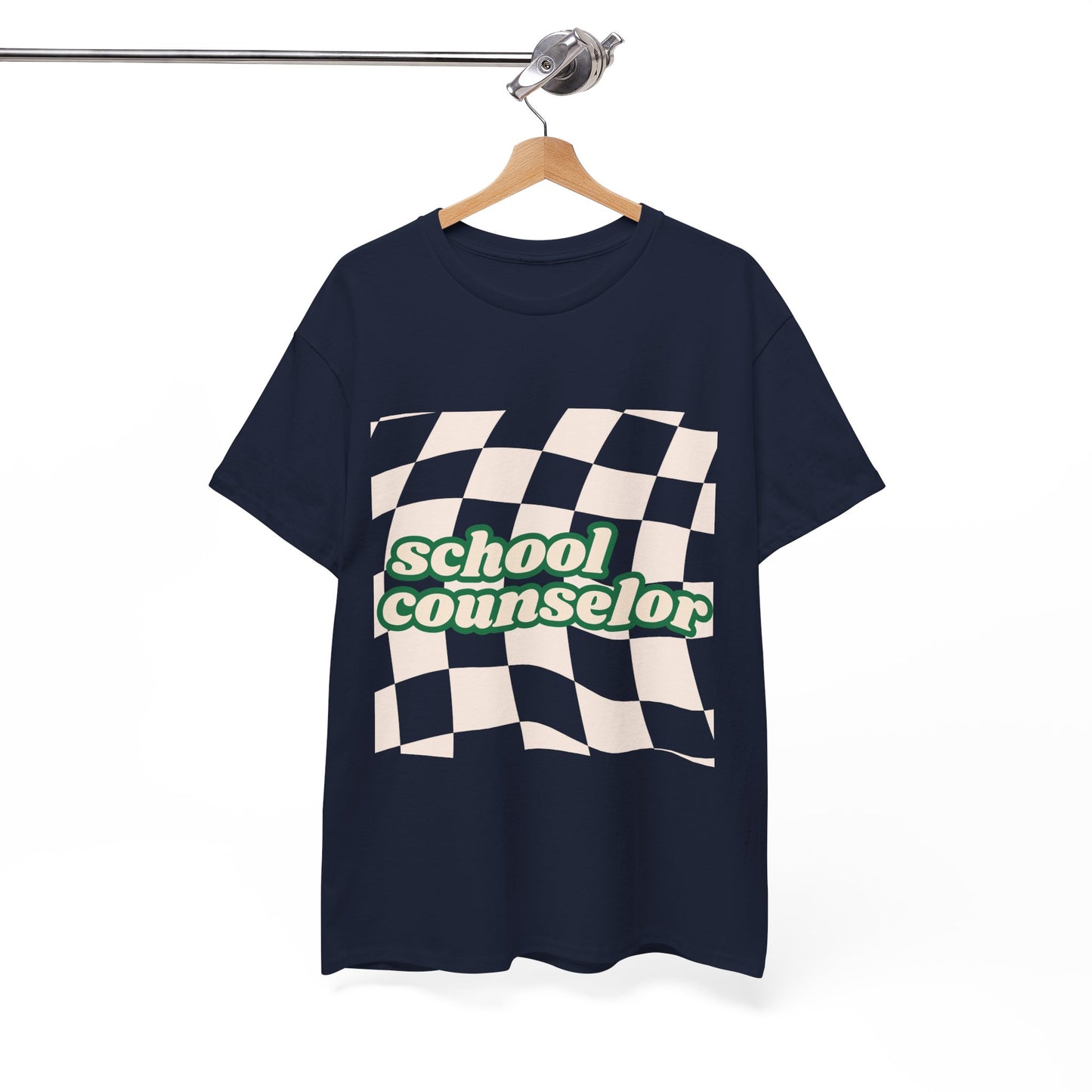 Retro Checkered School Counselor Unisex T‑Shirt