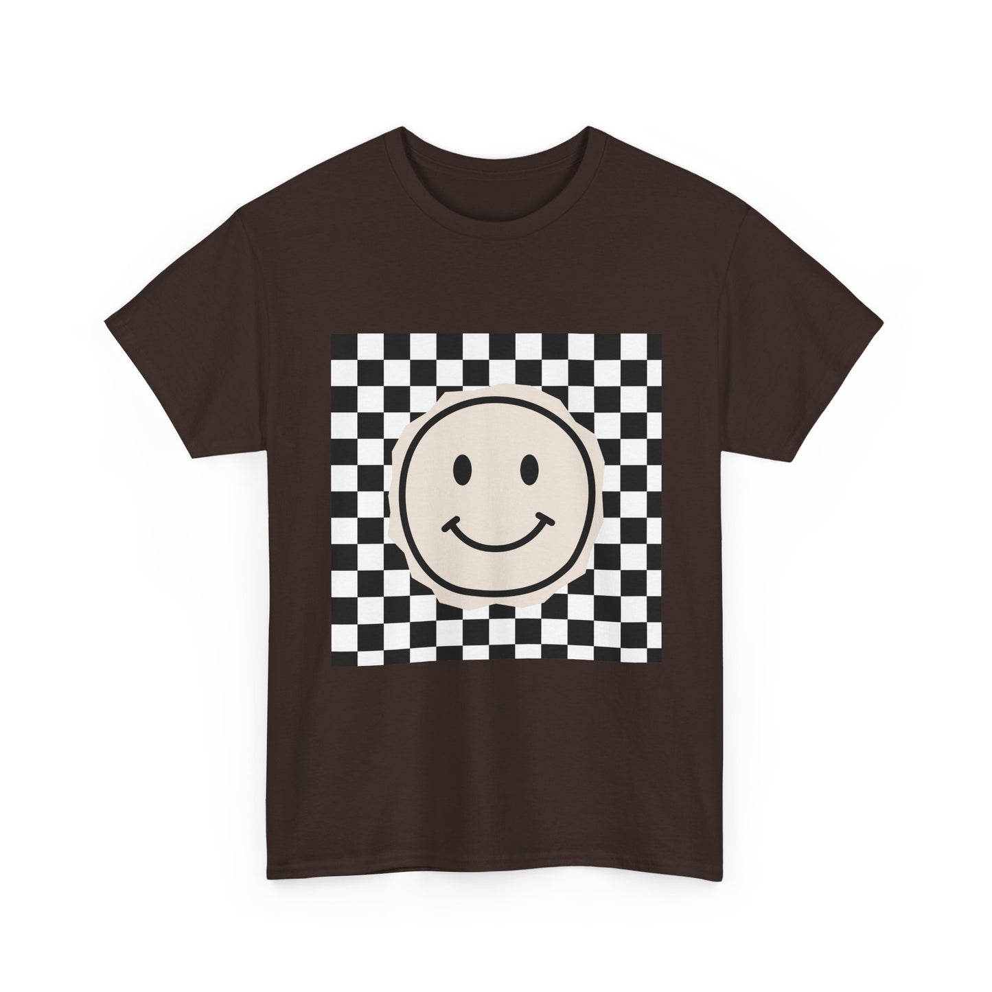 B&W Smiley Checkerboard Unisex T-Shirt
