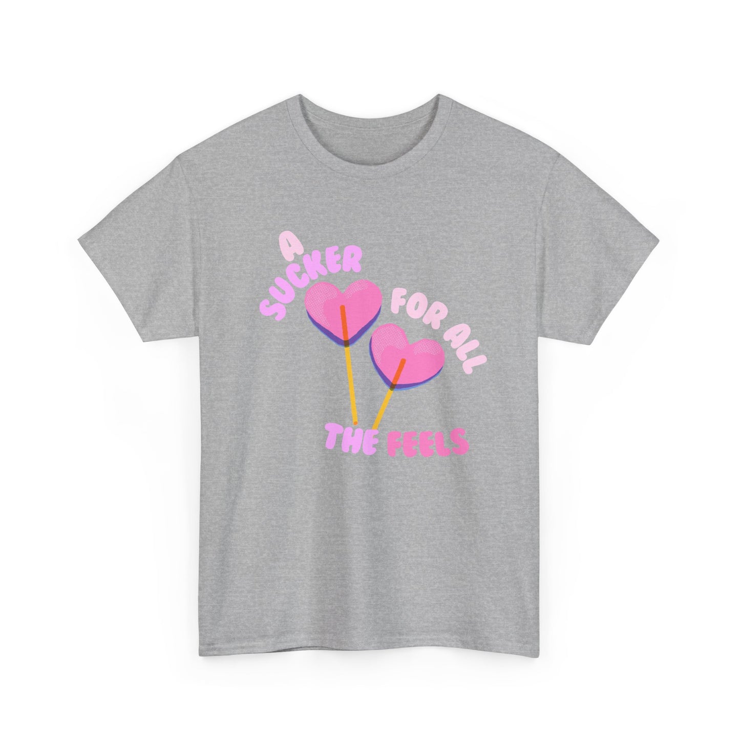 "A Sucker For All The Feels" Heart Lollipop Unisex T-Shirt