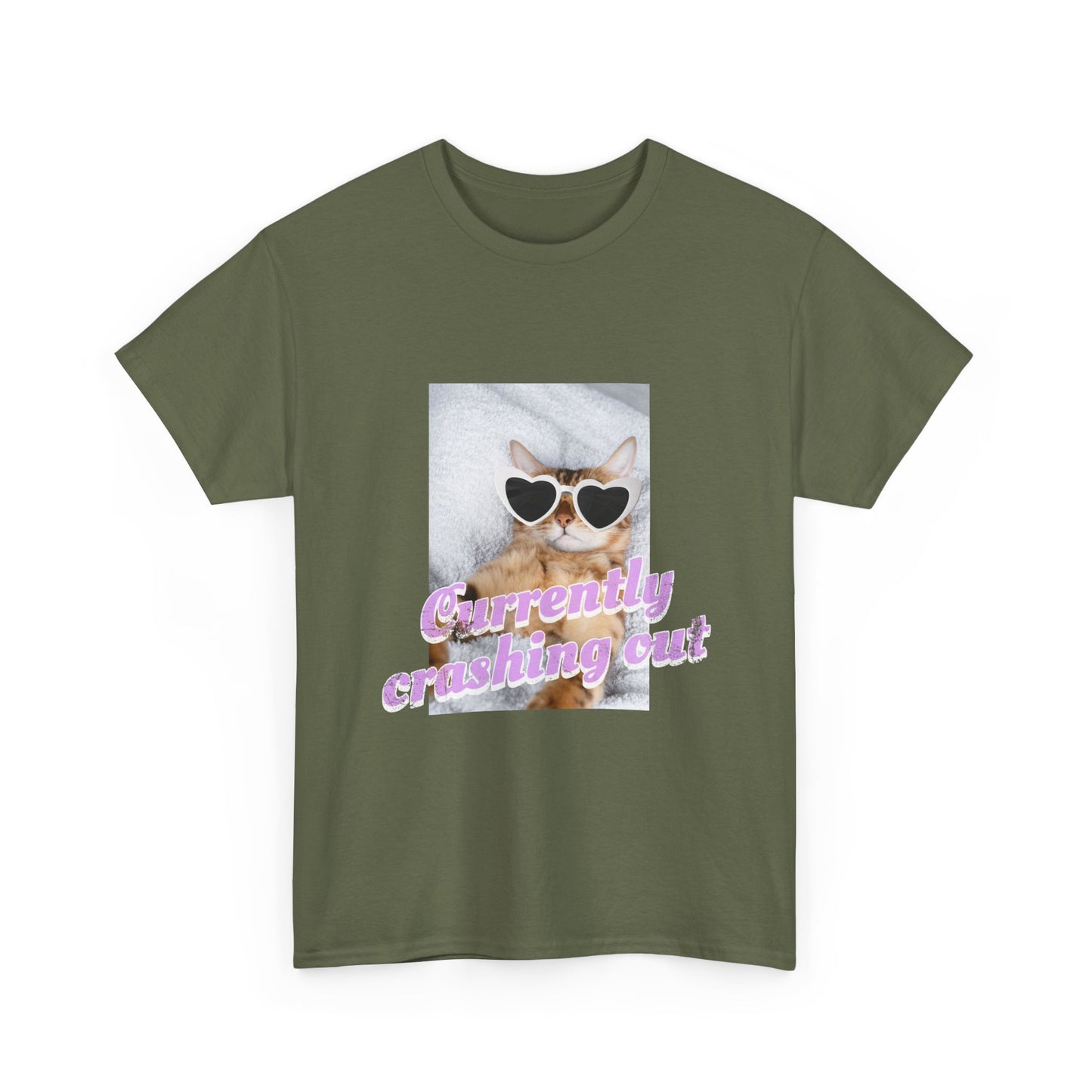 "Currently Crashing Out" Cat T-Shirt