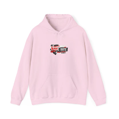 'The Only Thing More Powerful Than Hate Is Love' Back Print Hoodie