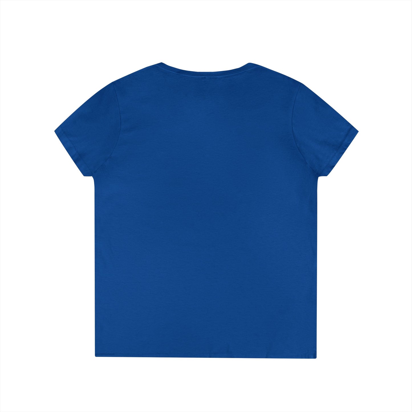 EDS Pledge Ladies' V-Neck T-Shirt (Baby Blue/White Logo)