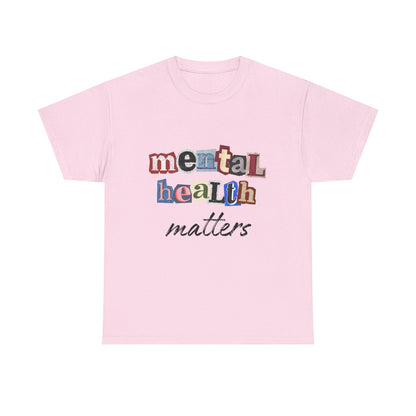 Typography Mental Health Matters Unisex T-Shirt