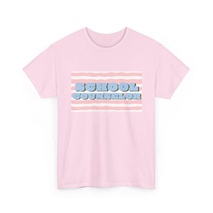 School Counselor Retro Stripe Unisex T-Shirt