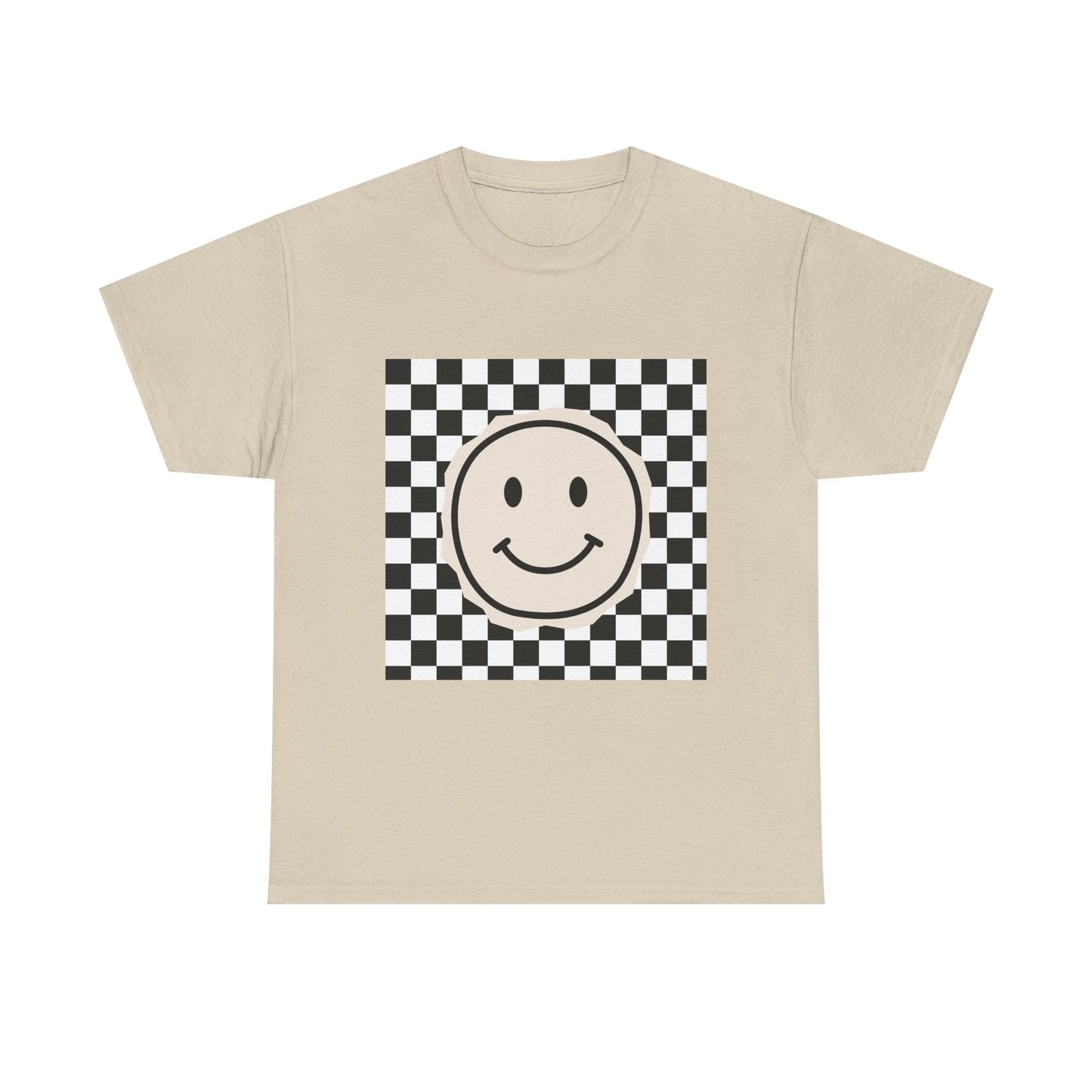 B&W Smiley Checkerboard Unisex T-Shirt