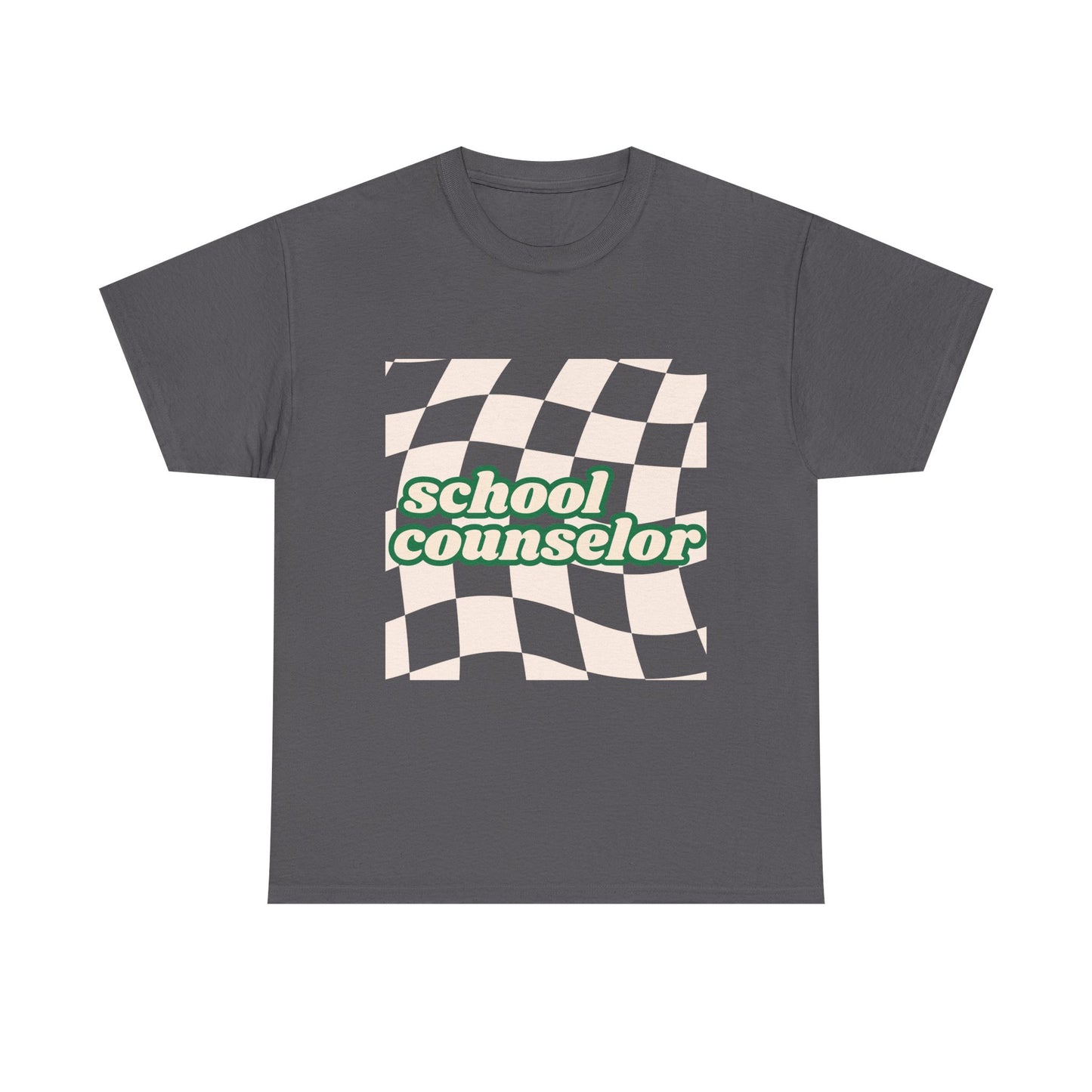 Retro Checkered School Counselor Unisex T‑Shirt