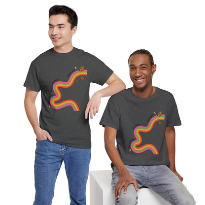 "Healing is not linear" Retro Rainbow Unisex T-Shirt