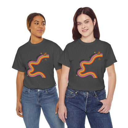 "Healing is not linear" Retro Rainbow Unisex T-Shirt