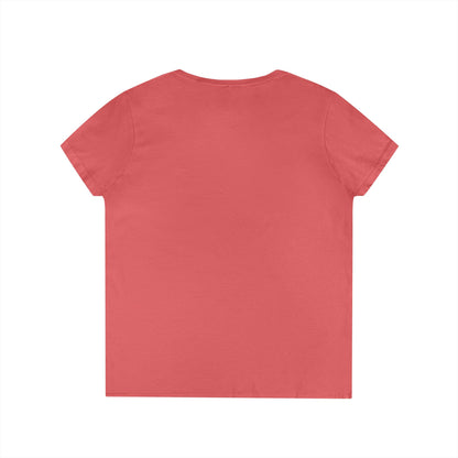 EDS Pledge Ladies' V-Neck T-Shirt (Baby Blue/White Logo)