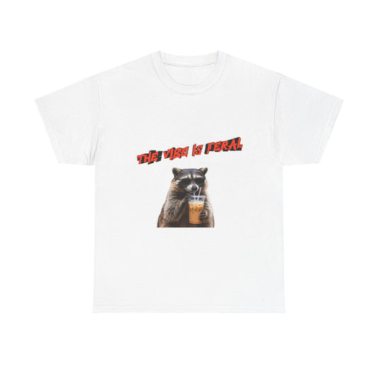 "The Vibe Is Feral" Raccoon T-Shirt
