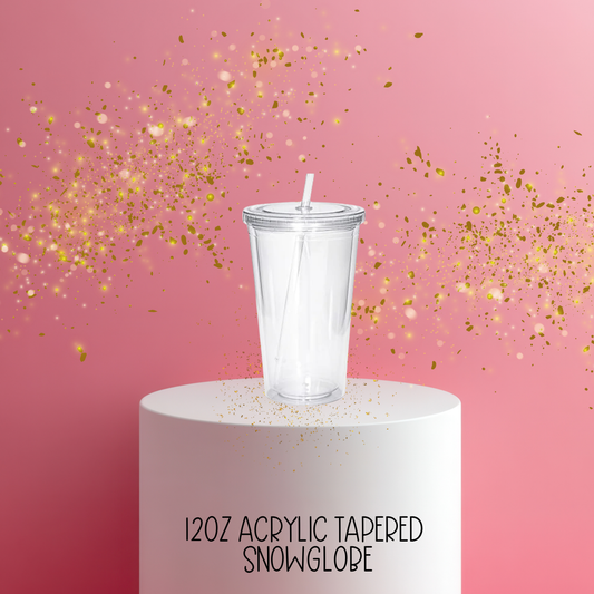 12oz Acrylic Snowglobe Tumbler (CUSTOM)