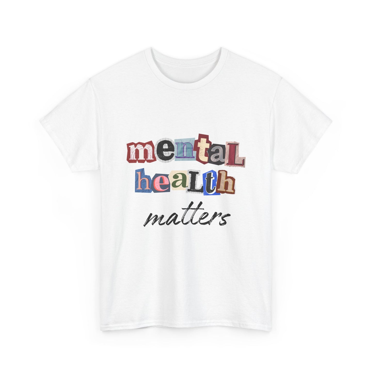 Typography Mental Health Matters Unisex T-Shirt