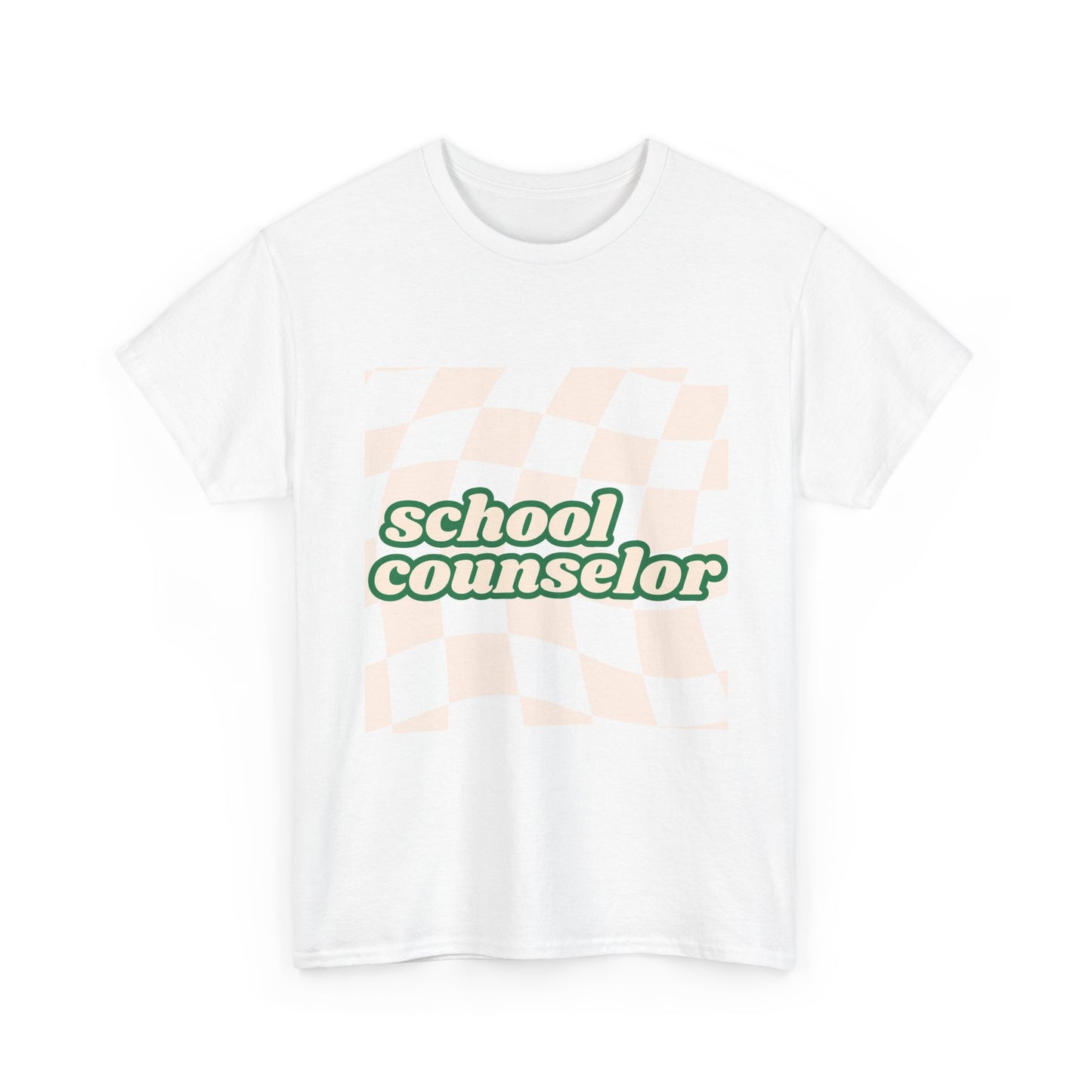 Retro Checkered School Counselor Unisex T‑Shirt