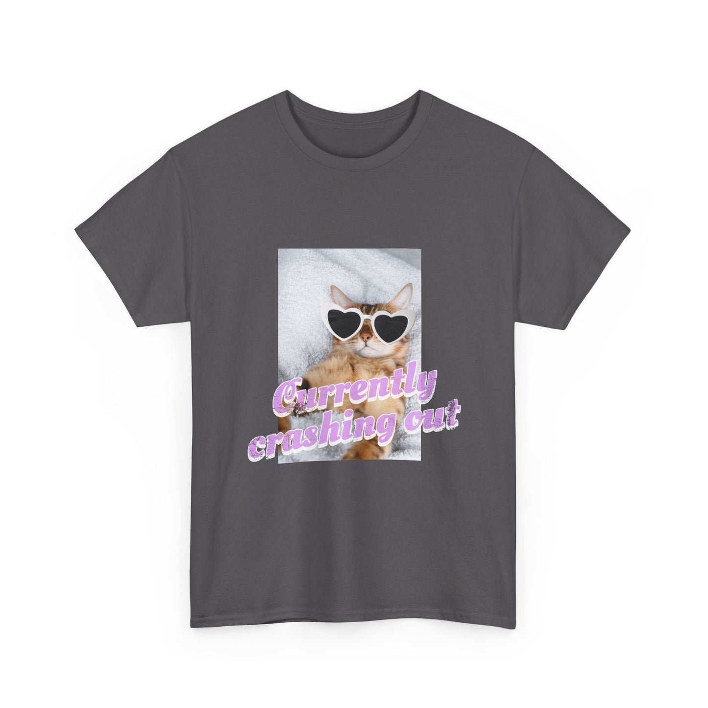 "Currently Crashing Out" Cat T-Shirt
