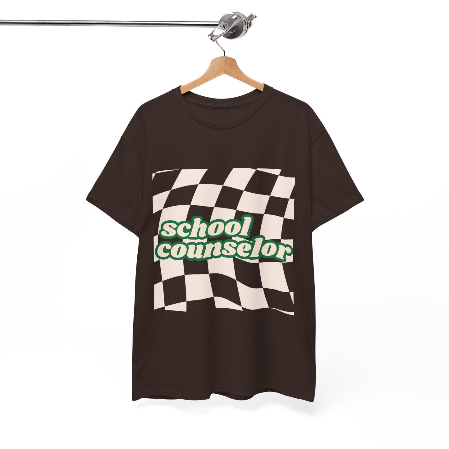 Retro Checkered School Counselor Unisex T‑Shirt