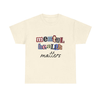 Typography Mental Health Matters Unisex T-Shirt