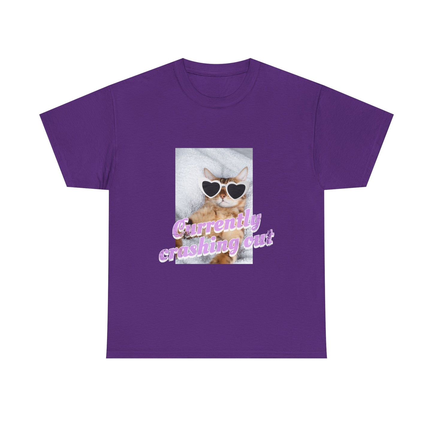 "Currently Crashing Out" Cat T-Shirt