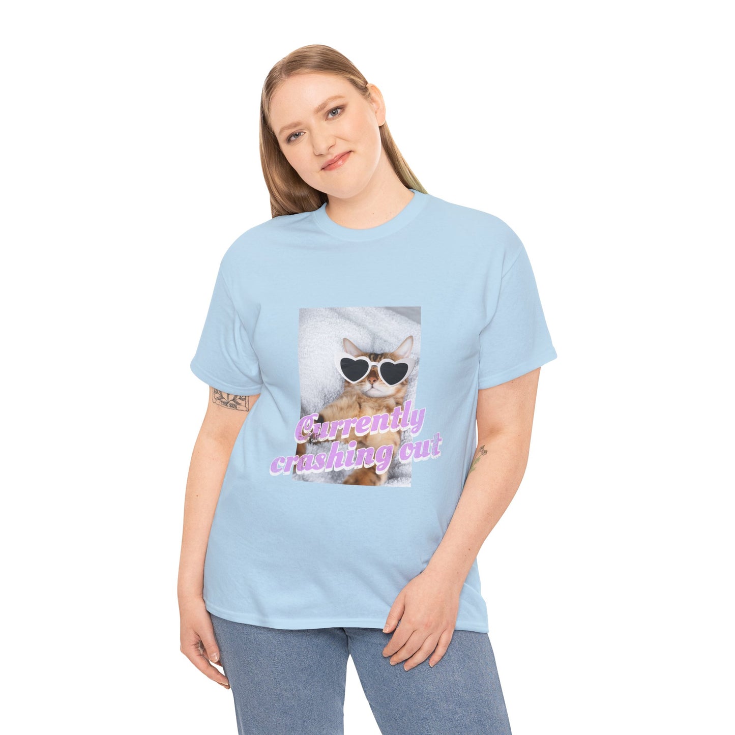 "Currently Crashing Out" Cat T-Shirt