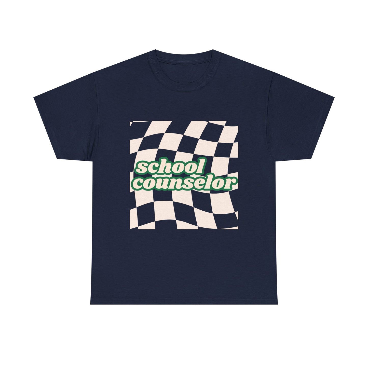 Retro Checkered School Counselor Unisex T‑Shirt