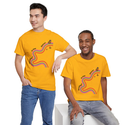 "Healing is not linear" Retro Rainbow Unisex T-Shirt