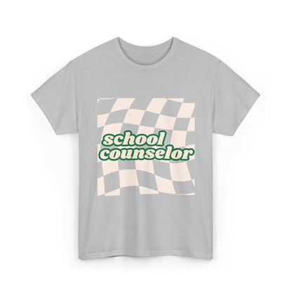 Retro Checkered School Counselor Unisex T‑Shirt