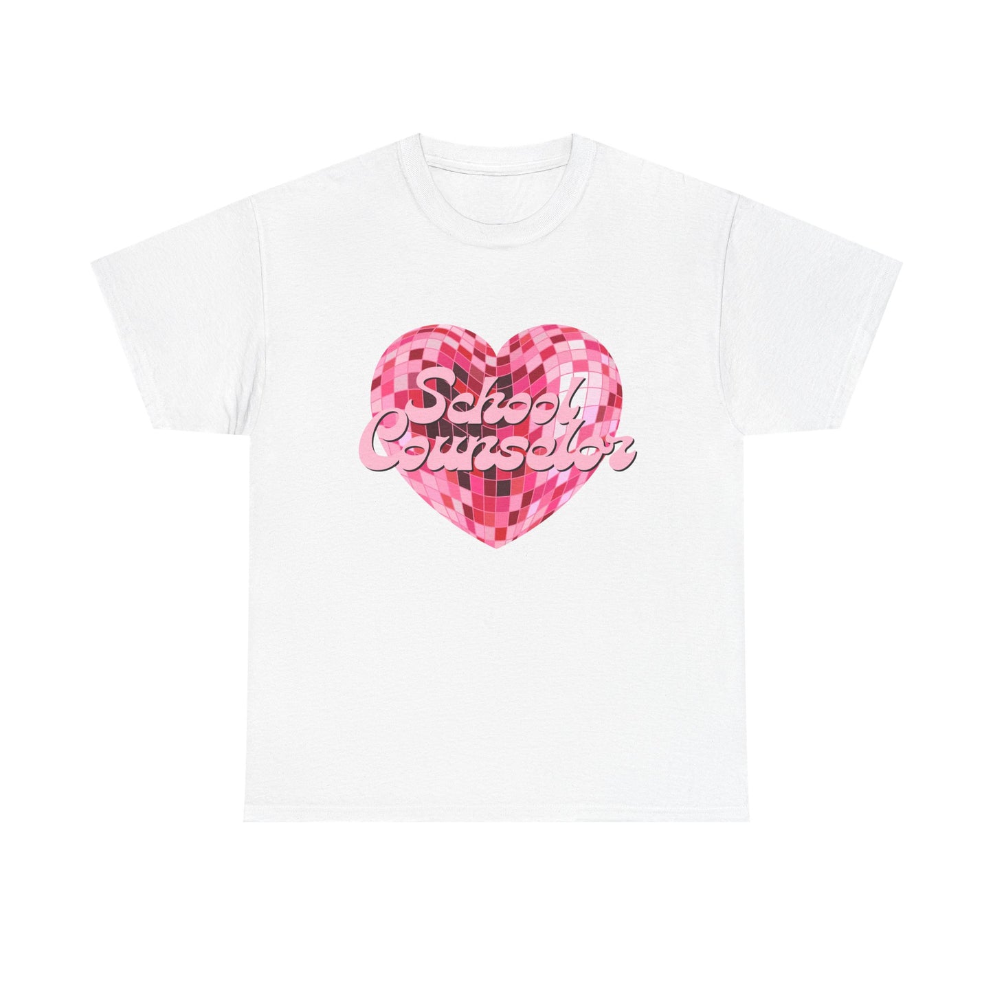 Pink Disco Heart School Counselor Unisex T-Shirt
