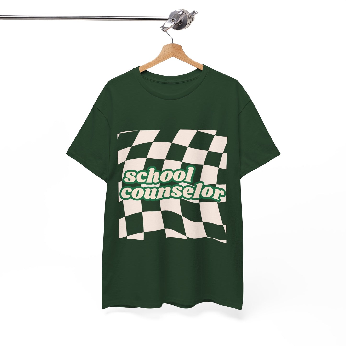 Retro Checkered School Counselor Unisex T‑Shirt