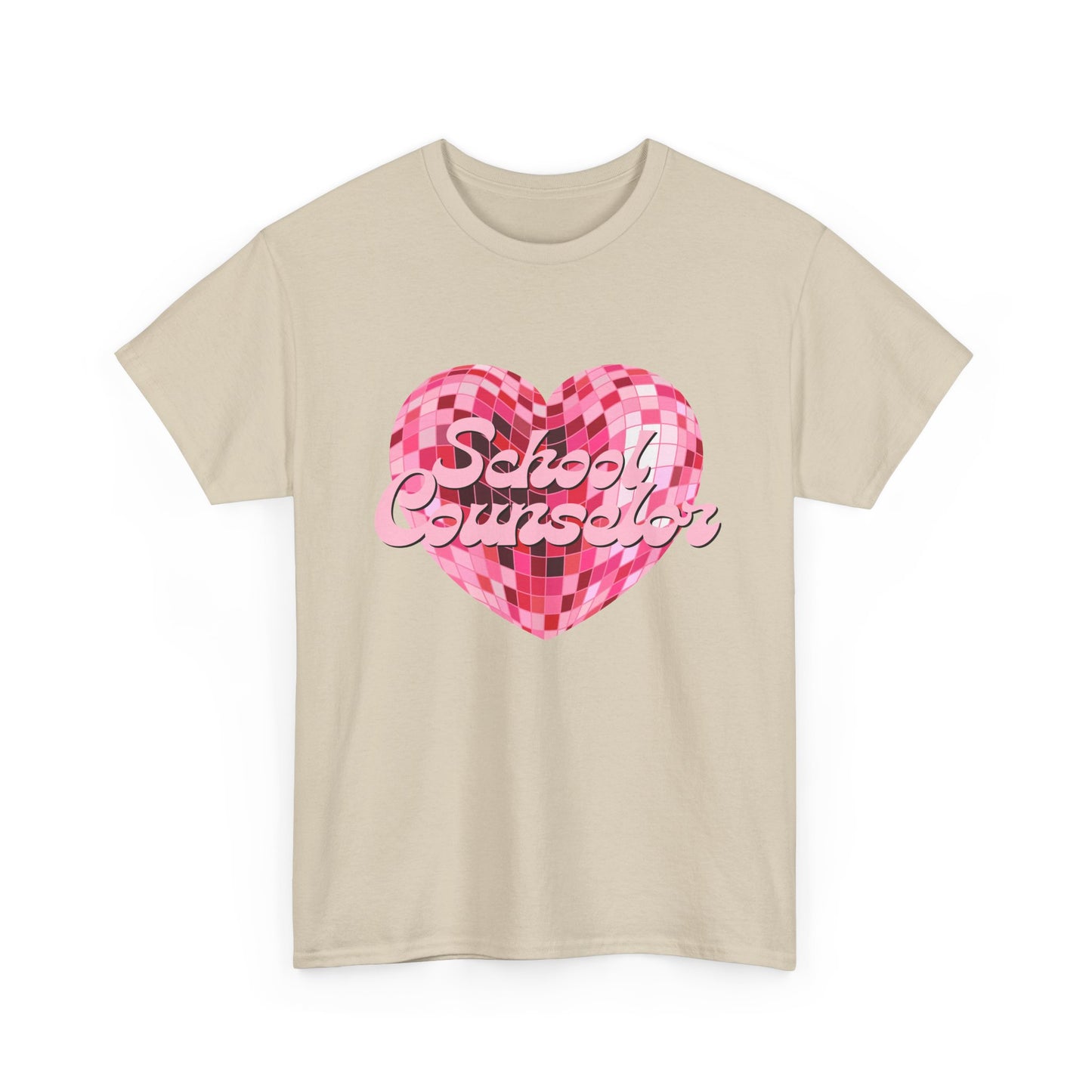 Pink Disco Heart School Counselor Unisex T-Shirt