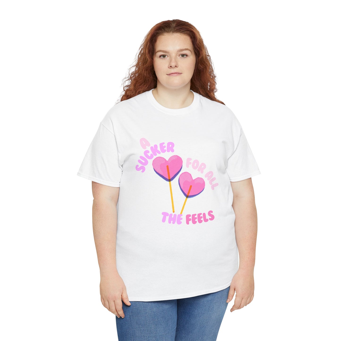 "A Sucker For All The Feels" Heart Lollipop Unisex T-Shirt
